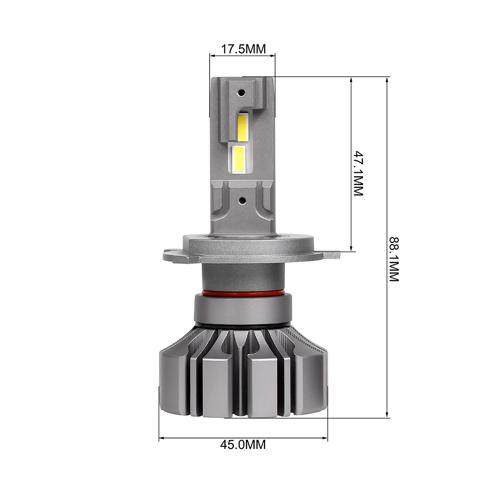 Cветодиодные лампы Vizant S5 цоколь H4 с чипом G-CR Tech 6000lm 5000k (цена за 2 лампы)