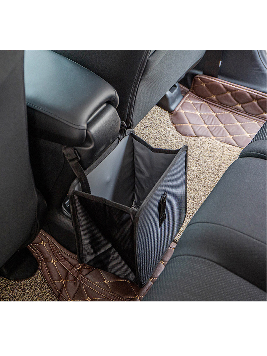 Органайзер автомобильный Vizant CAN для мусора на спинку сиденья черная ткань оксфорд и ПВХ 