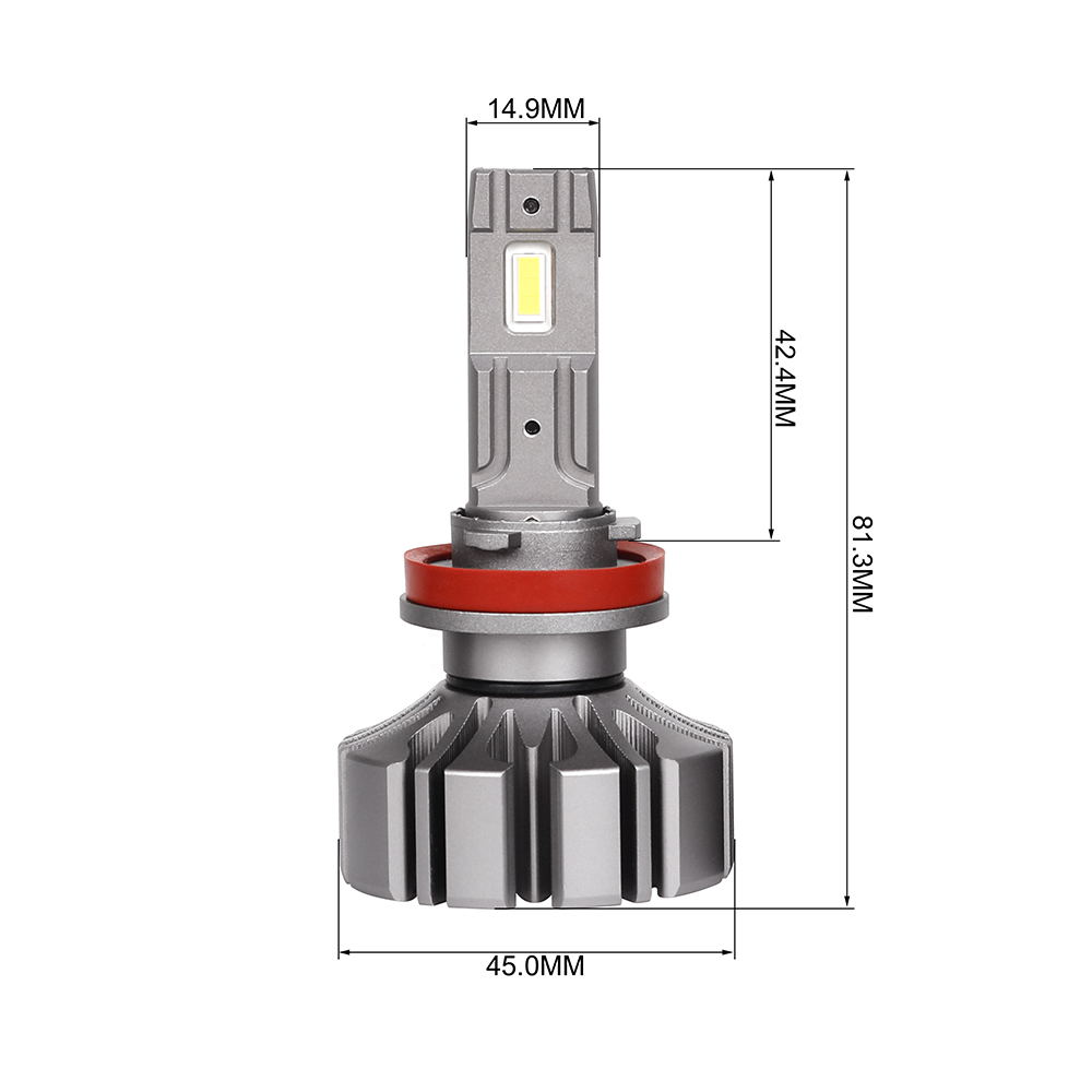 Светодиодные лампы Vizant S5 цоколь H11 с чипом G-CR Tech 6000lm 5000k (цена за 2 лампы)